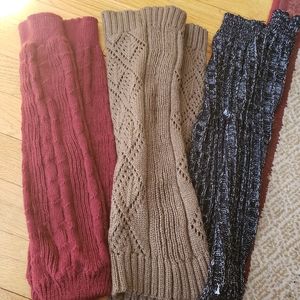 3/$25 Knit Legwarmers 3-PACK